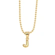 Hot sale 26 letters necklace female copper plated real gold polished letter pendant clavicle chain nkq67