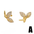 Hot selling zircon ear bone clip earrings niche light luxury gold-plated flower ear clip earrings era082