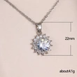 European and American high quality necklace 3A shiny zircon flower necklace for women all-match clavicle chain wholesale