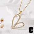 AS jewelry new hot selling pearl heart necklace copper plated real gold full zircon necklace clavicle chain nkb334
