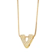 AS jewelry new arrival 26 English letters necklace gold-plated zircon inlaid hip-hop clavicle chain nkw61