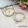 Hot selling European and American metal earrings for women, two-color circle design jewelry, twisted exaggerated personality jewelry