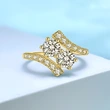  European and American new hot selling ring swing arm design geometric ring fashionable and beautiful everyday ring