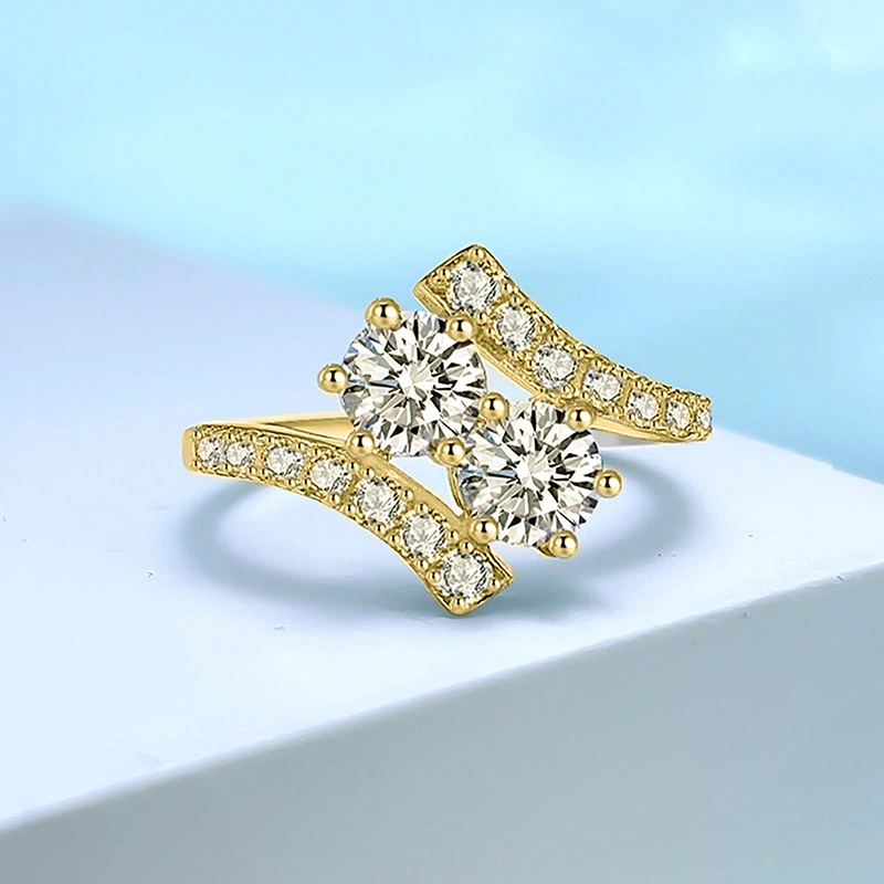  European and American new hot selling ring swing arm design geometric ring fashionable and beautiful everyday ring