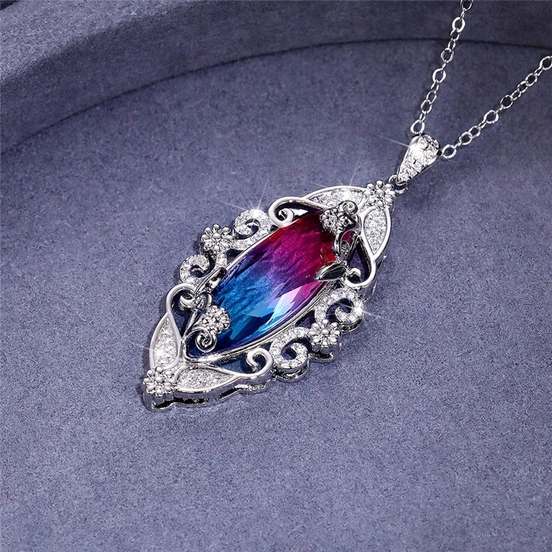 2022 Spring Festival new natural style gradient stone series jewelry necklace women's evening jewelry accessories