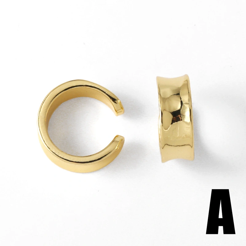 AS jewelry shopee hot selling C-shaped ear bone clip female high-grade copper gold-plated earrings erq06