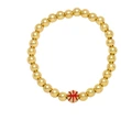 Clearance sale hot sale jewelry European and American fashion beaded bracelet women's gold elastic round bead bracelet wholesale brh87