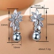 Korean high-end imitation pearl earrings Korean retro wheat ear flower earrings fashion earrings
