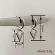 Hot neutral geometric earrings with triangular design, technological sense, internet celebrity style, chic and fashionable