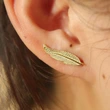  European and American fashion leaf wheat ear earrings exquisite personality simple earrings for women daily matching earrings