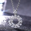   New accessories fashion simple wreath women's pendant necklace micro-inlaid zircon platinum jewelry