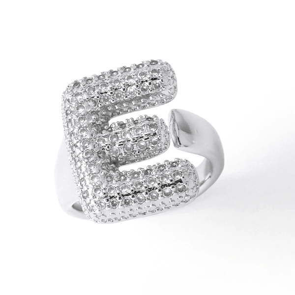 Jewelry Europe and the United States hot selling 26 English letter ring gold-plated full zircon fat letter ring rih91