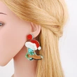 Hot selling Christmas earrings European and American new style Christmas hat Christmas boots rice bead earrings ers74