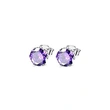 Hot selling classic six-claw colorful zircon earrings for men and women, mini colored gemstone earrings