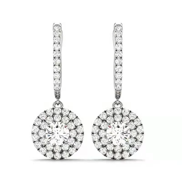 Hot selling women's earrings with full zircon inlay, elegant European and American trendy earrings, light luxury jewelry