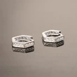  European and American simple hexagonal earrings geometric design zircon ladies jewelry daily matching earrings
