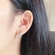  European and American simple line earrings fashionable design inlaid zircon jewelry popular hot earrings