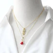 Jewelry Europe and America hot selling boy and girl rose pendant necklace clavicle chain nkn22 necklace
