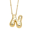 AS jewelry new fat 26 English letters pendant necklace gold-plated zircon clavicle chain nkq97