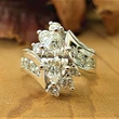 Specially supply European and American jewelry creative marquise-shaped zircon ring female niche design luxury ring