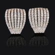  Luxurious multi-layer line earrings, high-end palace queen accessories, pavé inlaid earrings, noble temperament earrings