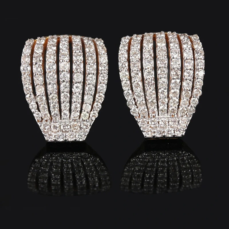  Luxurious multi-layer line earrings, high-end palace queen accessories, pavé inlaid earrings, noble temperament earrings