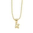 Hot sale 26 letters necklace female copper plated real gold polished letter pendant clavicle chain nkq67