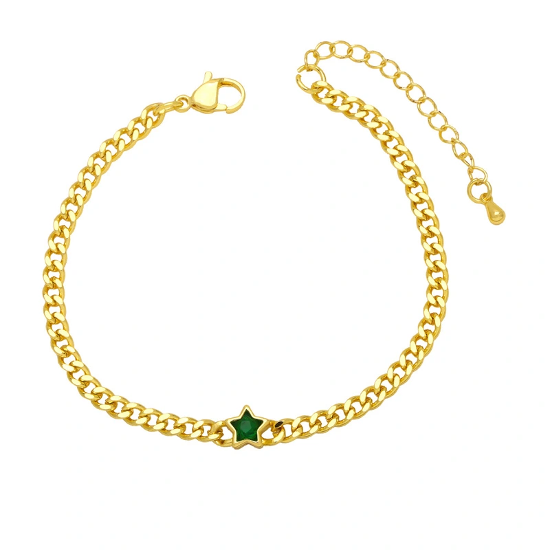 Clearance star bracelet women's European and American niche design high-end luxury simple five-pointed star bracelet brj21