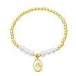 AS jewelry European and American shell pearl Madonna bracelet female copper plated 18k gold hand jewelry bracelet brb97