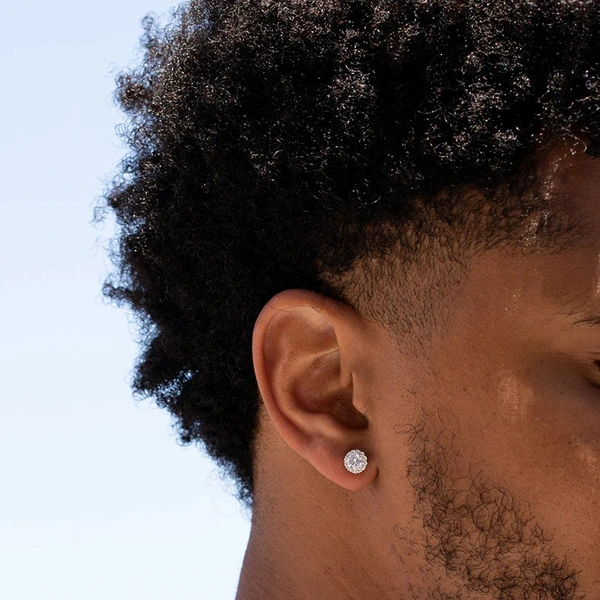 European and American round zircon earrings neutral fashion simple earrings popular design minimalist style