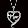 TEMU popular jewelry Mother's Day gift heart-shaped MOM necklace European and American new pendant