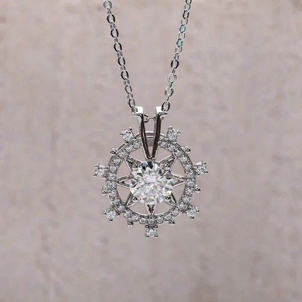  European and Korean creative star snowflake necklace for women, shiny design, exquisite jewelry, internet celebrity style jewelry