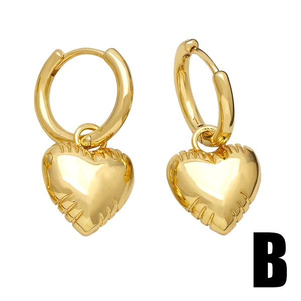 European and American hot-selling fashion simple high-end love earrings niche design five-pointed star earrings eru71