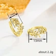   Inlaid zircon earrings for women, leaf geometry, exquisite jewelry, daily ladies' jewelry