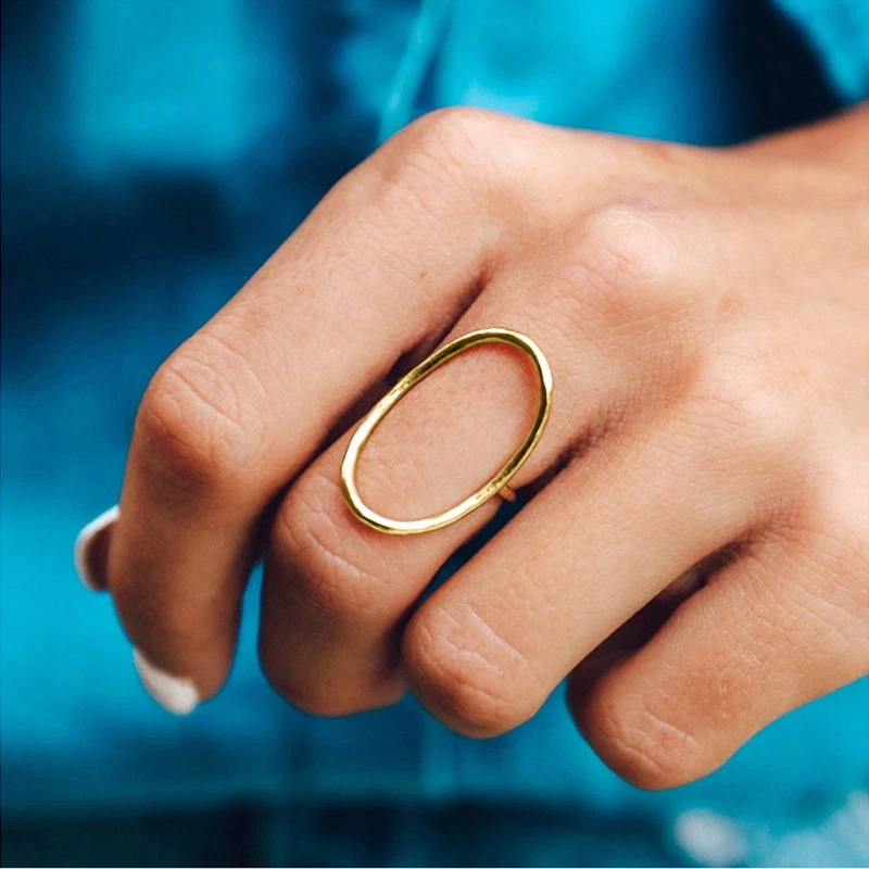 Classic simple minimalist ring daily matching geometric ring personality fashion neutral daily accessories