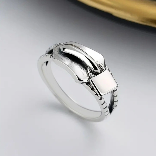  Niche design zipper design ring female personality special shape network celebrity matching accessories fashionable popular style