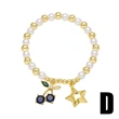 AS jewelry European and American retro fashion love heart bracelet copper plated 18k gold cherry pearl bracelet female brm85