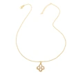 AS jewelry gold-plated full zircon four-leaf clover snowflake pendant necklace nka032 necklace