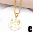 AS jewelry European and American fashion boy and girl love pendant necklace gold-plated zircon sweater chain nkb158