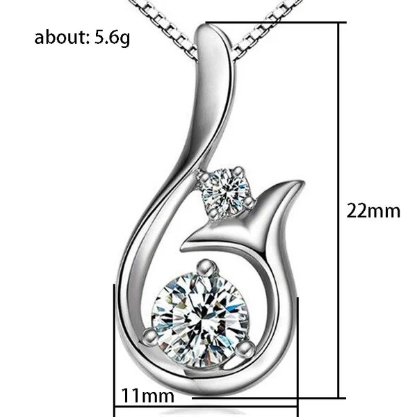 Manufacturers wholesale mermaid tail necklace creative Korean style water drop clavicle chain stall economic supply hot sale