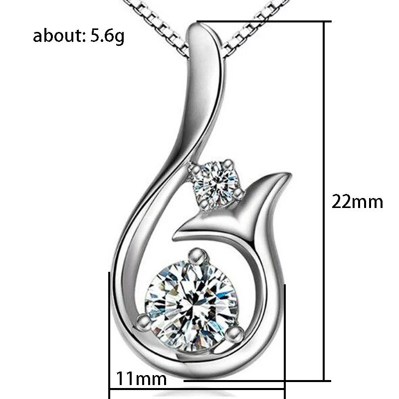 Manufacturers wholesale mermaid tail necklace creative Korean style water drop clavicle chain stall economic supply hot sale