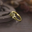 Retro style old flower ring three-dimensional rose classical thin circle ring temperament charming index finger ring