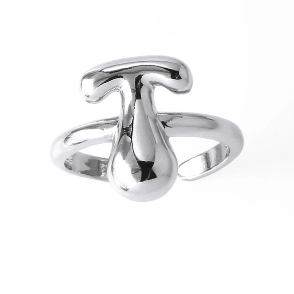 AS jewelry European and American hot selling 26 English letters ring female copper plated 18k gold open ring rih05