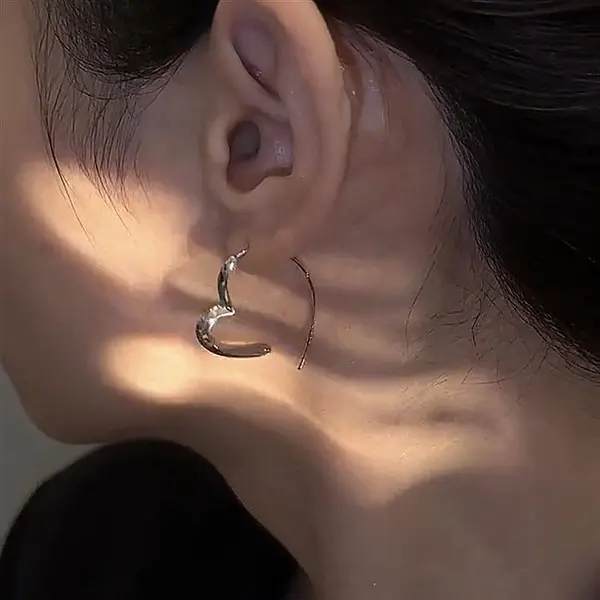  y2k gentle open heart earrings for women peach heart-shaped design earrings fashionable ladies matching accessories