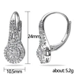 New Eight Hearts and Eight Arrows Round Full Diamond Zircon Earrings European and American Platinum-plated Earrings