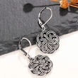Ancient Turkish women's retro earrings with empty support, elegant and atmospheric braided earrings, classical ethnic style earrings