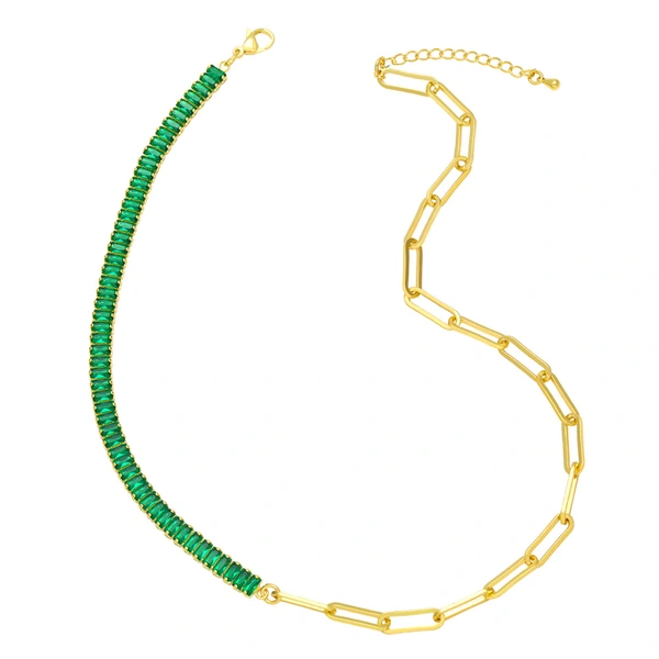 European and American niche light luxury zircon necklace sweet cool girl high-end style simple clavicle chain necklace nkb130