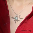  Live streaming hit teardrop-shaped necklace, high-end hollow design, geometric pendant, versatile and smart money accessories