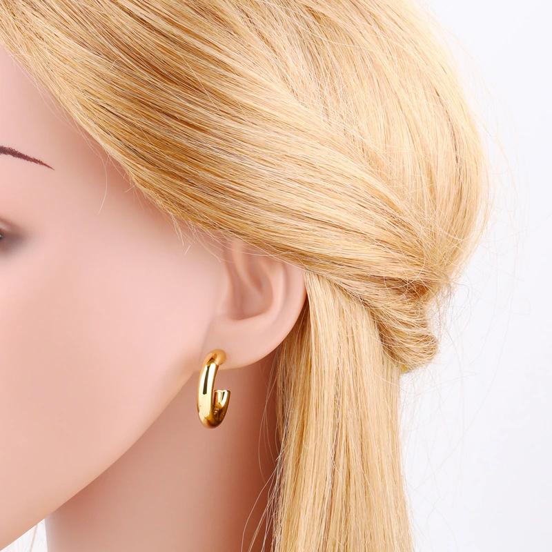 Clearance European and American trendy retro metal earrings for women French style high-end geometric glossy earrings err51