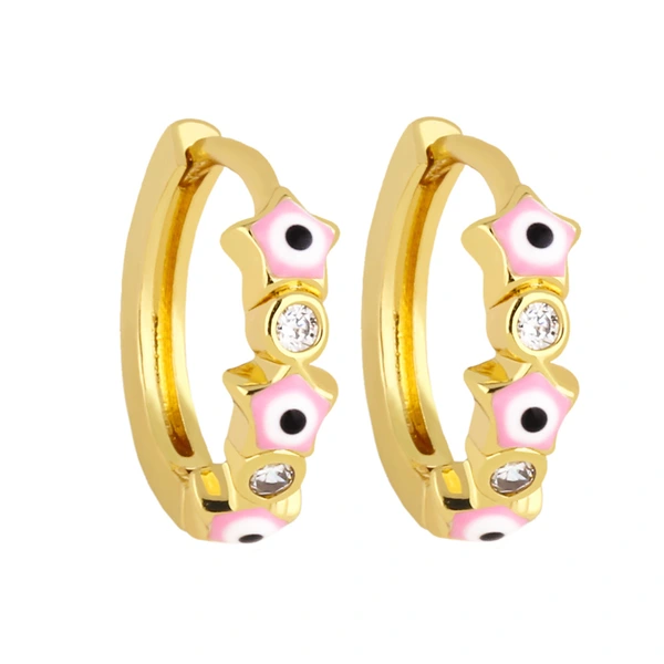 Clearance retro trend star-shaped devil's eye earrings color oil drop earrings versatile design earrings female era125